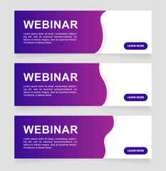 Corporate communication webinar web banner design template. Vector flyer with text space. Advertising placard with customized copyspace. Promotional printable poster for advertising. Graphic layout