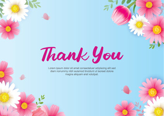 Thank you lettering greeting card. Thank you calligraphy handwritten card template background.