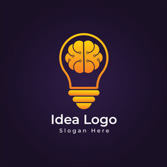 Abstract idea logo colorful design with blub