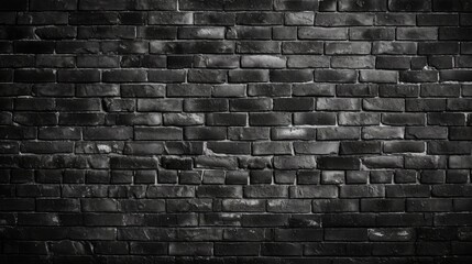black brick wall background Created With Generative AI Technology