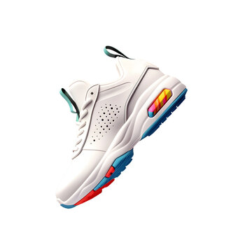 Colorful sports sneakers png