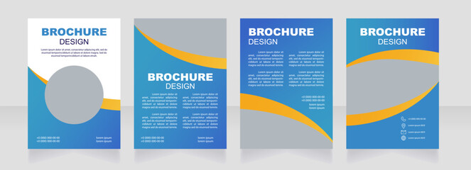 Therapy and treatment blank brochure design. Healthcare. Template set with copy space for text. Premade corporate reports collection. Editable 4 paper pages. Myriad Pro, Arial fonts used