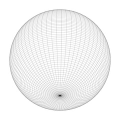 Wireframe sphere globe icon design illustration.