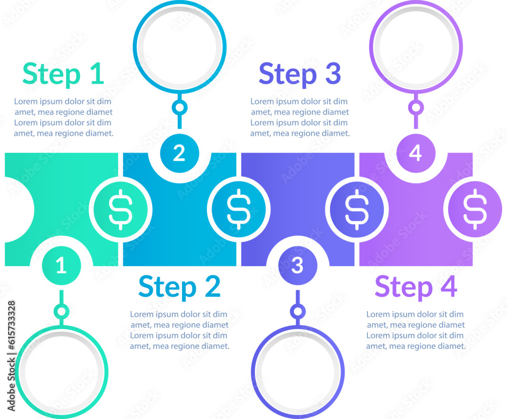 Fototapete paying bills on time infographic chart design template. abstract infochart with copy space. instruct