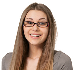 Fototapeta premium happy young woman portrait