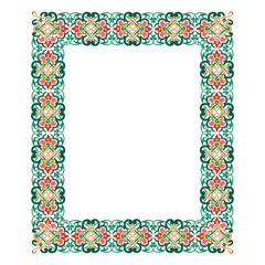 calm colored classic frame with floral ornament