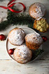 Festive homemade muffins with spices