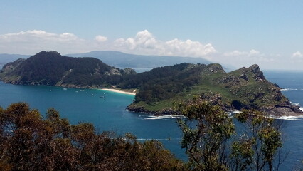 Fototapeta na wymiar Panorama das ilhas Cies