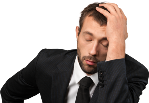 Portrait of a Tired Businessman