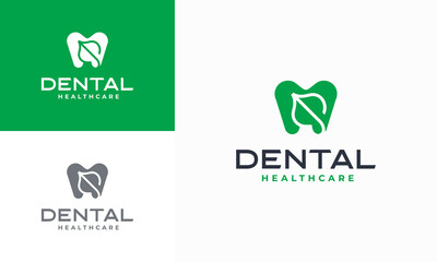 Creative dental clinic logo vector. Dental Healthcare symbol icon with modern design style.