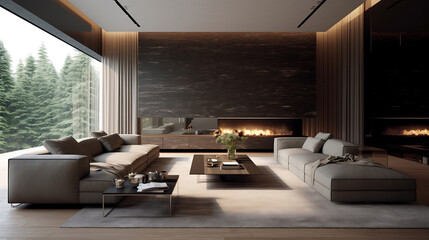 Modern living room interior design