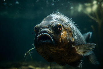Fototapeta premium Exploring the World of Piranhas. Generative AI