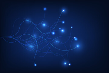 Vector abstract line with concept communication technology light lasers. Illustration graphics background.