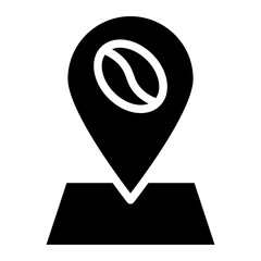 coffee shop location glyph 
