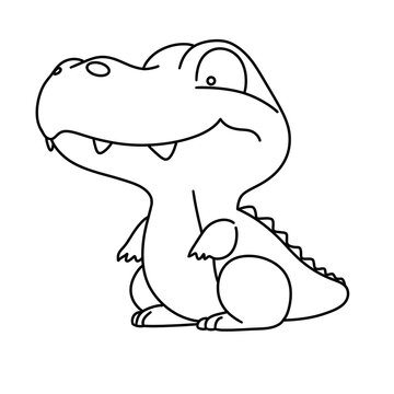 cartoon dinosaur drawing for painting