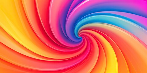 Obraz premium A colorful wave-shaped spiral wave, an abstract artistic design. Ai generated.