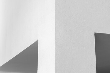 Abstract white minimal architecture background photo with corners