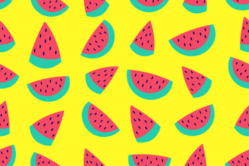 Colourful tropics Summer Seamless Pattern. Hand drawn doodle beauty beach summertime kids background wallpaper for fashion graphic print, textile, apparel, wrapping paper vector