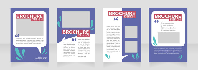 Planting tips blank brochure design. Template set with copy space for text. Premade corporate reports collection. Editable 4 paper pages. Nunito ExtraBold, SemiBold, Regular fonts used