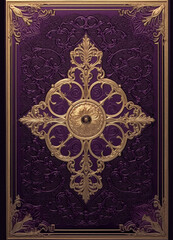 Ornate Gold Book Cover Design 5x7 inches Created with Generative AI Tools