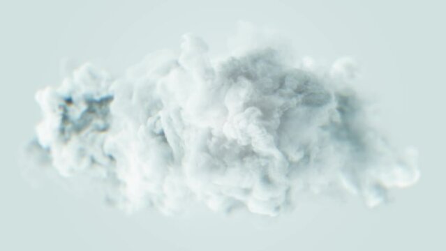 Smoke Cloud Coming Forward Background/ 4k motion graphics of a smoke cloud flowing and coming slowly forward with depth of field blur