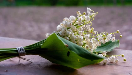 Zelfklevend Fotobehang Lily of the valley bouquet © adfoto