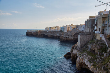 Fototapeta na wymiar Scenic sight in Polignano a Mare, Bari Province, Apulia Puglia