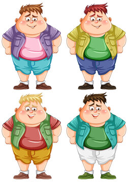 Fat boy cartoon character