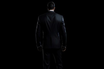 Business professional. Handsome businessman in stylish modern suit on black background