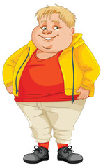 Fat boy cartoon character