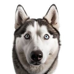 Obraz premium Siberian husky isolated on transparent background.
