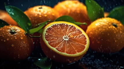 Fototapeta na wymiar a close up of oranges. Generative AI Art.