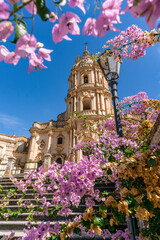 View of Modica, one of the most beautiful baroque cities in Sicily - 615759364