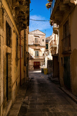View of Modica, one of the most beautiful baroque cities in Sicily - 615759503