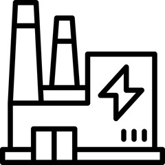 electric factory line icon