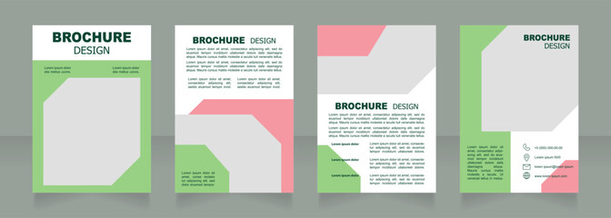 Floral shop goods and service for gardeners blank brochure design. Template set with copy space for text. Premade corporate reports collection. Editable 4 paper pages. Arial font used