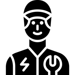 electrician solid icon