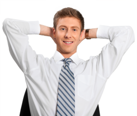 relaxing young professional