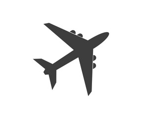 Plane icon. Airplane, Flight transport and travel symbol. Flight transport symbol vector design and illustration.
