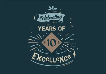 Commemorate A Decades of Excellence, Custom T-Shirt Design