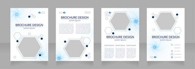 Innovation in digital industry blank brochure design. Template set with copy space for text. Premade corporate reports collection. Editable 4 paper pages. Lato Regular, Light fonts used © bsd studio