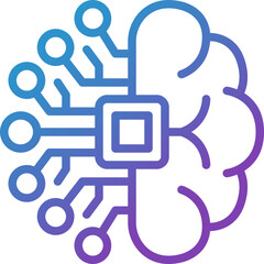 Fototapeta premium processor gradient line icon
