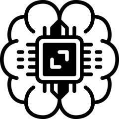 chip solid line icon