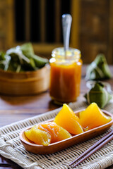 zongzi, kicang in bamboo basket
