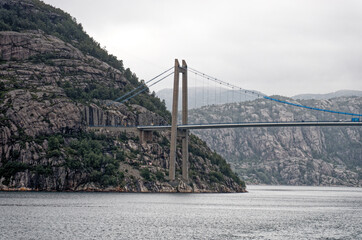 Stavanger city bridge - cable bridge to the city's islands