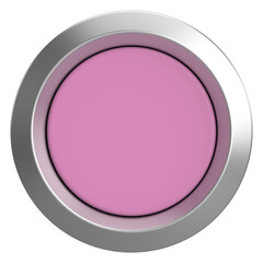 3D circle button. Empty button. 3D illustration.