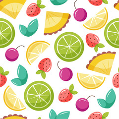 fruit and berry seamless pattern