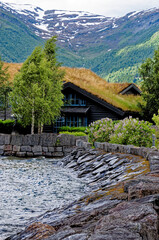 Fototapeta na wymiar Travel destination Norway - norwegian landscape in Geiranger - Norway