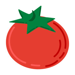 Vector illustration of tomato for print ,design, greeting card,sticker,icon.