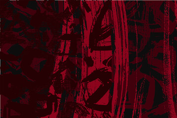 Red grunge background. Vector texture template